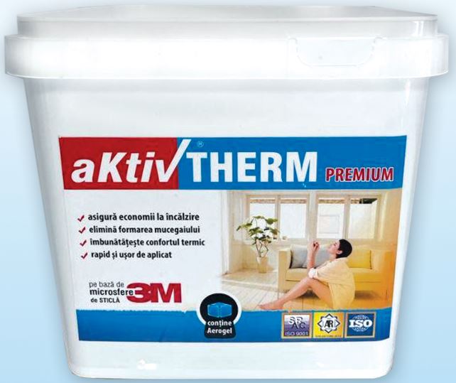Pasta termoizolanta PREMIUM (contine Aerogel) 5L - bariera termica, anticondens - aktivTHERM